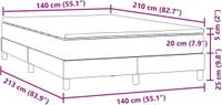 vidaXL Boxspringbed met matras, roze, 140x210 cm, fluweel