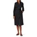 Amazon Essentials Dames Georgette Overhemdjurk met Lange Mouwen en Midi-Lengte