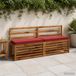 vidaXL - Coussin de banc - VUGHT - Polyester - Rouge vin - 80 x 30 x 5 cm