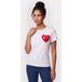 Moschino T-shirt en jersey biologique Cœur Gonflable Blanc