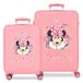 Joumma Disney Minnie Happy To Be Me Roze Bagageset 55/65 cm