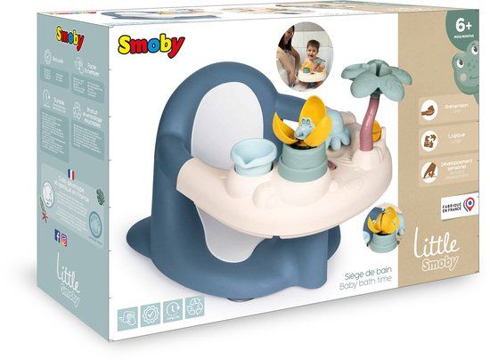 Smoby - Baby badzitje met accessoires - Blauw/Geel/Groen/Wit - Kunststof - 0.5 - 2 jaar