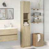Maison Exclusive - Armoire de salle de bain chêne Sonoma, 32x25,5x190 cm, en panneau de particules