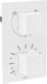 Mexen Cube thermostatische bad-douchekraan 2-weg, wit