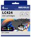 Brother Cartouches d'encre LC-424 Multipack pour Brother DCP-J1200DW, set de 4