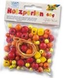 Folia 22971 houten kralen, Sunshine-mix, geel/rood, 60 g