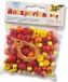 Folia 22971 houten kralen, Sunshine-mix, geel/rood, 60 g