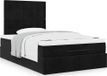 Prolenta Maison Exclusive - Ottomaans bedframe met matrassen, zwart, 120x200 cm, fluweel