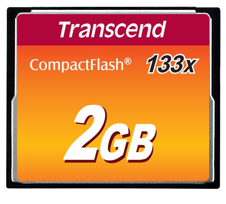 Transcend 2GB CompactFlash Memory Card - 133x - MLC