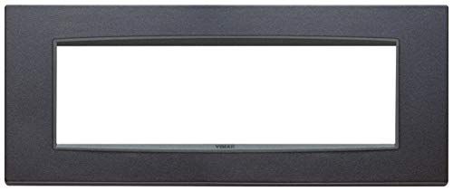 Vimar EIKON Serie - Plaat Classic 7 Module Metaal Antraciet Mat