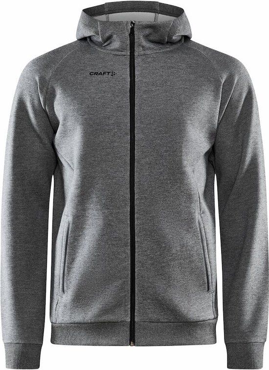 Craft CORE Soul Full Zip Hoodie - Men - Dk Grey Melange - L