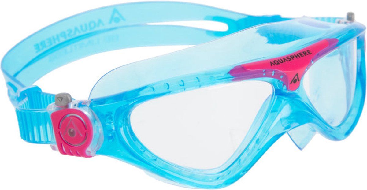 Aquasphere Vista Junior Zwembril - Kinderen - Clear Lens - Turquoise/Roze