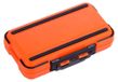 Boîte à leurres - Étanche - Double fermeture - 16 x 9 x 4,5 cm - Orange - Pour hameçons, perles et bijoux