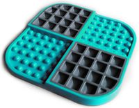Industripet Lickimat Slomo - slowfeeder voor kat en kleine hond - turquoise