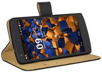 mumbi Leren tas in boekstijl voor Google Nexus 5 hoes