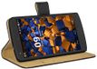 mumbi Leren tas in boekstijl voor Google Nexus 5 hoes