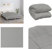 vidaXL Verzwaringsdeken 200x230 cm 9 kg Katoen Grijs