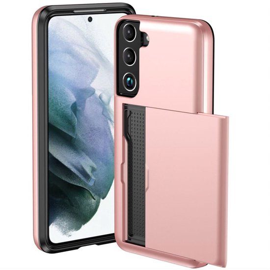 imoshion Hoesje met Pasjeshouder - Geschikt voor Samsung Galaxy S22 - Rosé Goud
