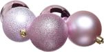 Heitmann Deco Kerstboom, set van 25 stuks, kerstballen - roze - mat, glanzend, glitter - ca. 5,8 cm