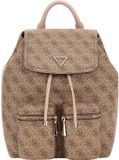 GUESS Manhattan II Flap Backpack Latte Logo beige
