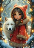 Bluebird Puzzle My Friend the Wolf 300 stukjes karton