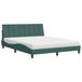 Maison Exclusive - Lit avec matelas « Hanko » vert foncé 160 x 200 cm, velours