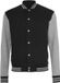 Build Your Brand Sweat College Jacket Black/Heather Grey 4XL