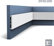Orac Decor DX163-2300 AXXENT Deuromlijsting profiel multifonctionnel moulure de mur plinthe 2.3 m Blanc Polyuréthane