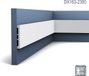 Orac Decor DX163-2300 AXXENT Deuromlijsting profiel multifonctionnel moulure de mur plinthe 2.3 m Blanc Polyuréthane
