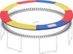SONGMICS Trampoline Randabdeckung, Federabdeckung für 366 cm Trampoline, Blau