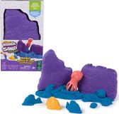 Kinetic Sand Project Planet - Koraalrif met 227 g blauw origineel Kinetic Sand en twee soorten gereedschap