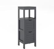 Vicco Vilda Halfhoge kast – 30 x 89 cm met 2 laden Grijs