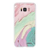 Evetane - Siliconen hoesje compatibel met Samsung Galaxy S8 - Volledige bescherming 360, dun en transparant - voor- en achterkant - Hoge sterkte - Mercury Pastels