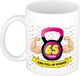 Bellatio Decorations Mok 65 jaar - Roze - Keramiek - 300 ml