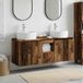 Maison Exclusive Ensemble de 3 armoires de salle de bain murales, en bois de récupération, style exclusif