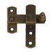 Amig Rolluiksluiting met klep - Raamveiligheidsslot - Leerkleurig - Tuin- en buitenbeslag - Staal - Afmetingen: 60 x 46 mm - Rustieke stijl