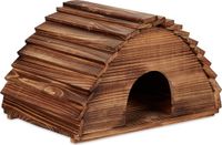 Relaxdays Egelhuisje met bodem - 25 x 40 x 30 cm - hout