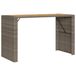 vidaXL Tuinbartafel acaciahouten blad 185x80x110 cm poly rattan grijs