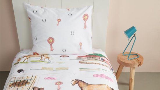 Beddinghouse Kids Horse Ranch Dekbedovertrek - 100x135 cm - Multi - Katoen