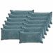 vidaXL Taie d'oreiller 12 pièces Bleu 40 x 80 cm Tissu Chenille