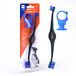 BrushMate Huisdiertandenborstel & BiteBlock Combo Pack voor honden (Medium, Blauw)