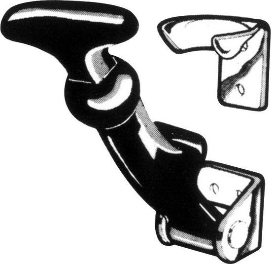 AutoStyle Set rubberen motorkaphaken 'Large' 123mm - zwart - 1 stuk(s) - 5014895006301