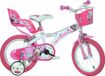 Dino Bikes Vélo de ville Minnie Mouse - Fille - Blanc/Rose - 16 pouces