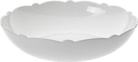Alessi Porseleinen saladekom met reliëfdecoratie, wit