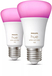 Philips Hue White and Color Ambiance A60 E27 Smart Bulb 2-Pack