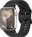 By Qubix Wave Sportband Zwart Geschikt voor Apple Watch 44 mm / 45 mm / 46 mm / 49 mm