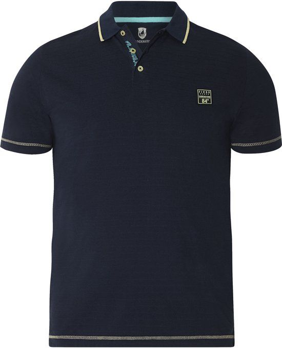Jan Vanderstorm heren Poloshirt - 52/54 - donkerblauw - Plus Size