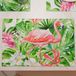 PETTI Artigiani Italiani - Amerikaanse placemats met digitale print, Amerikaanse placemats van stof en wasbaar (set van 2-30 x 45 cm) Flamingo, 100% Made in Italy