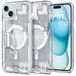 Spigen Ultra Hybrid MagFit iPhone 15 Plus Hoesje Transparant Wit