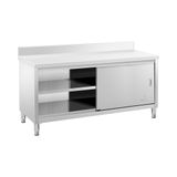 Royal Catering RVS werkkast - opstand - 180 x 60 cm - 600 kg laadvermogen